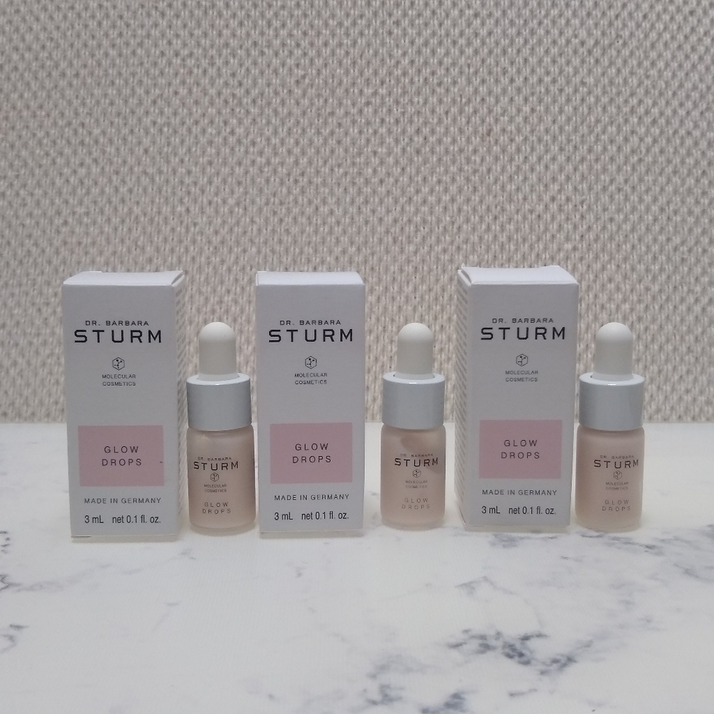 3 Dr. Barbara Sturm Glow Drops Mini Size .1 oz